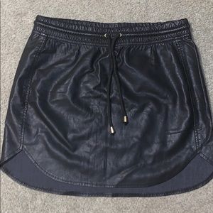 Vera Moda mini black faux leather skirt